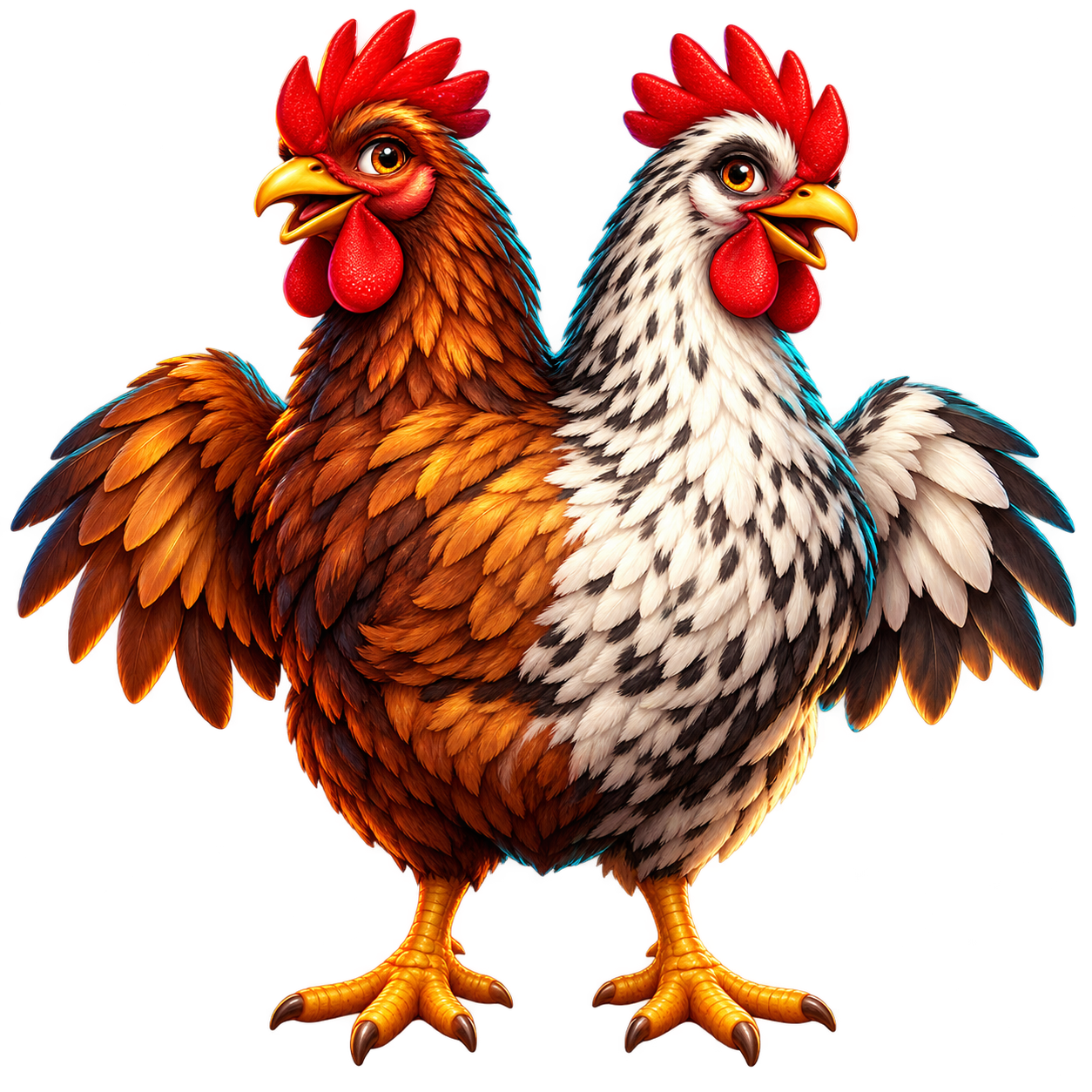 Die zweiköpfige Chicago Chicken Henne